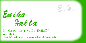 eniko halla business card